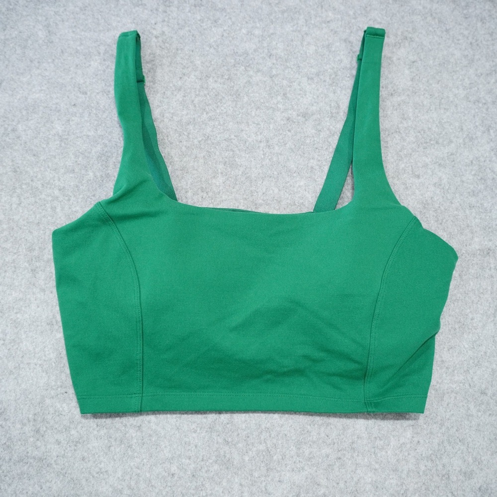 OFFLINE Aerie Large Sports Bra Womens Green The Hugger Square Neck